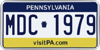 PA license plate MDC1979