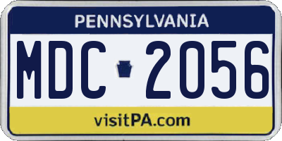 PA license plate MDC2056