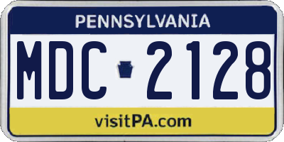 PA license plate MDC2128