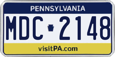 PA license plate MDC2148