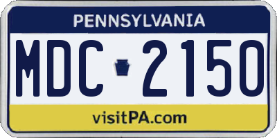 PA license plate MDC2150
