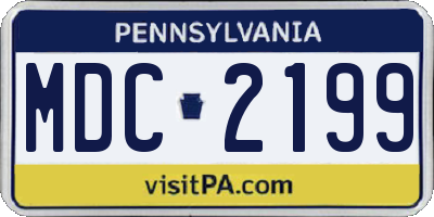 PA license plate MDC2199