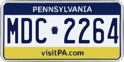 PA license plate MDC2264