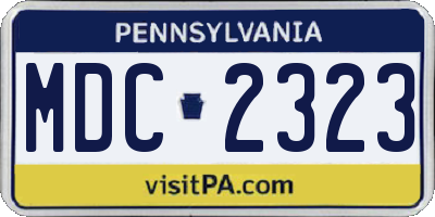 PA license plate MDC2323