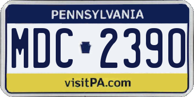 PA license plate MDC2390