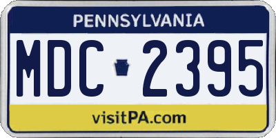 PA license plate MDC2395