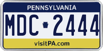 PA license plate MDC2444