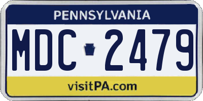 PA license plate MDC2479