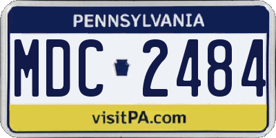 PA license plate MDC2484