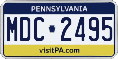 PA license plate MDC2495