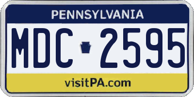 PA license plate MDC2595
