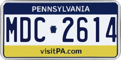 PA license plate MDC2614