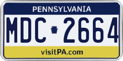 PA license plate MDC2664
