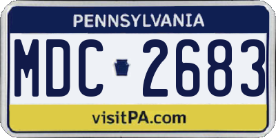 PA license plate MDC2683