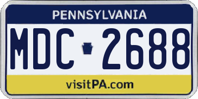 PA license plate MDC2688
