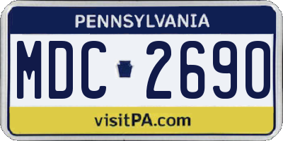 PA license plate MDC2690