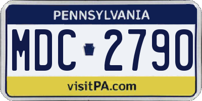 PA license plate MDC2790