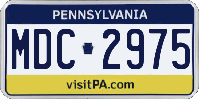 PA license plate MDC2975