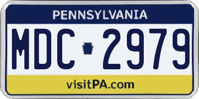 PA license plate MDC2979