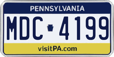 PA license plate MDC4199