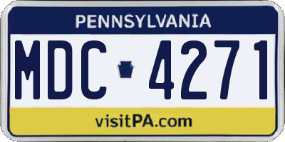 PA license plate MDC4271