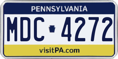 PA license plate MDC4272