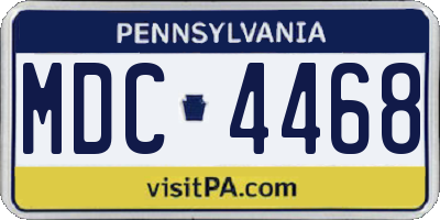 PA license plate MDC4468