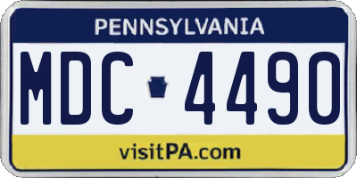 PA license plate MDC4490