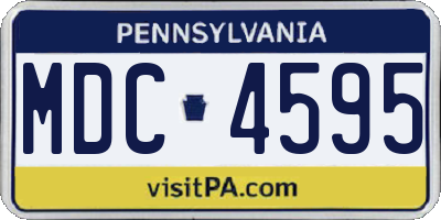 PA license plate MDC4595