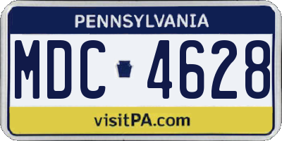 PA license plate MDC4628