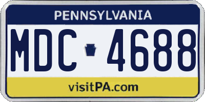 PA license plate MDC4688