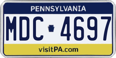 PA license plate MDC4697