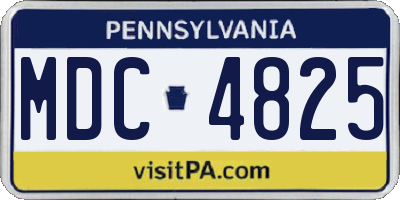 PA license plate MDC4825