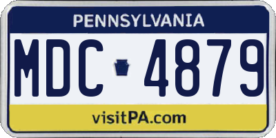 PA license plate MDC4879