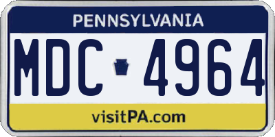 PA license plate MDC4964