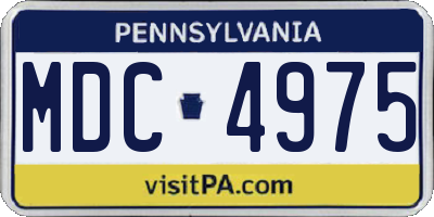PA license plate MDC4975