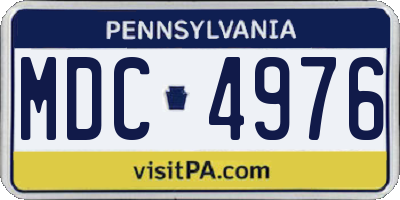 PA license plate MDC4976