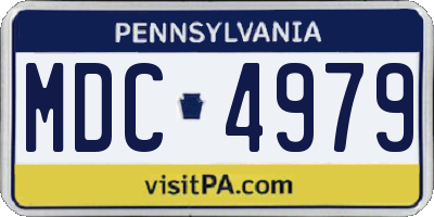 PA license plate MDC4979