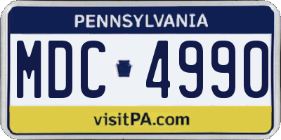 PA license plate MDC4990