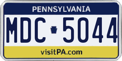 PA license plate MDC5044