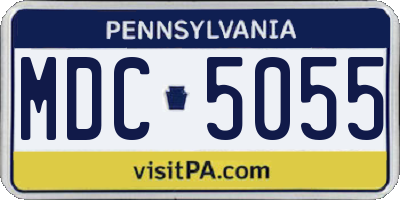 PA license plate MDC5055