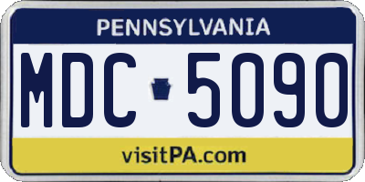 PA license plate MDC5090