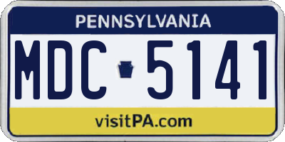 PA license plate MDC5141