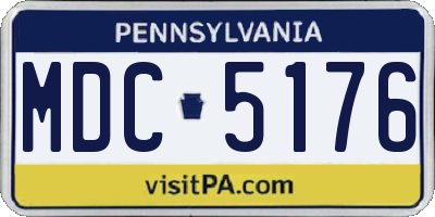 PA license plate MDC5176