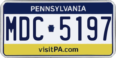 PA license plate MDC5197