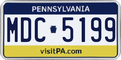 PA license plate MDC5199