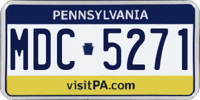 PA license plate MDC5271