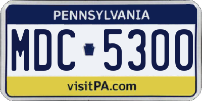 PA license plate MDC5300