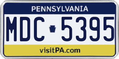 PA license plate MDC5395