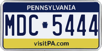 PA license plate MDC5444